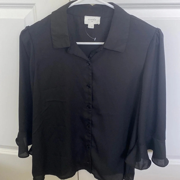 Everly Tops - Women’s black blouse